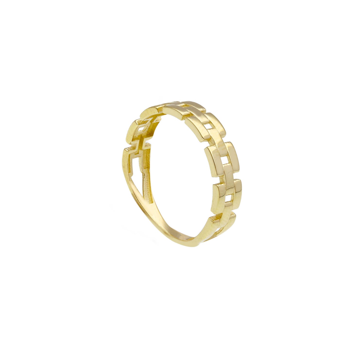 Anello Anello in oro fedina minimal maglia geometrica - Gioielli Pavan