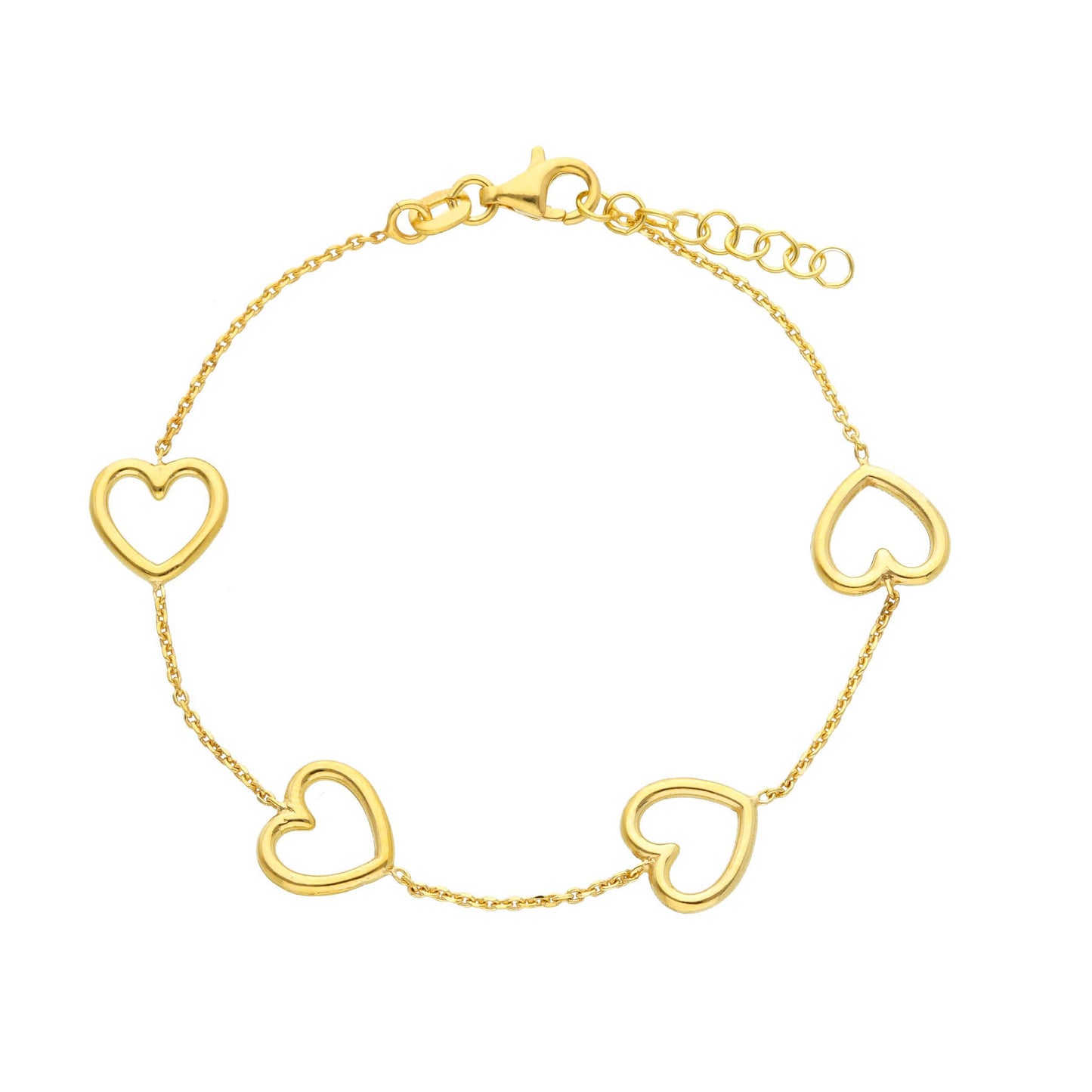 Bracciale Bracciale in argento con cuori traforati - Gioielli Pavan