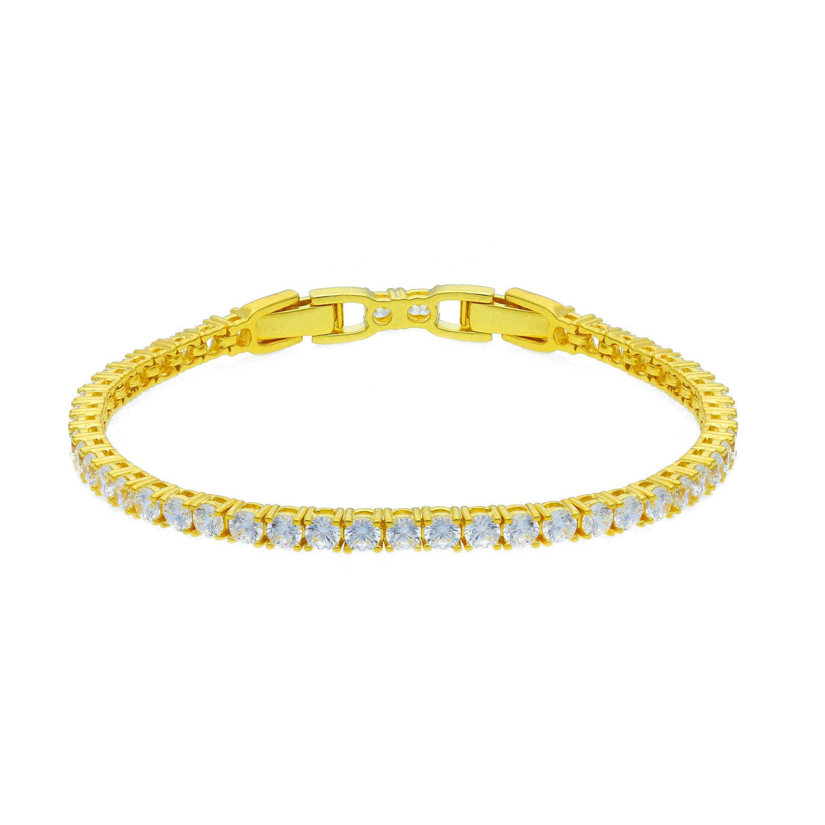 Bracciale tennis in argento con zirconi sezione da 3mm lunghezza regolabile - articolo con varianti - Gioielli Pavan