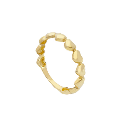 Anello Anello in oro fedina con cuori - Gioielli Pavan