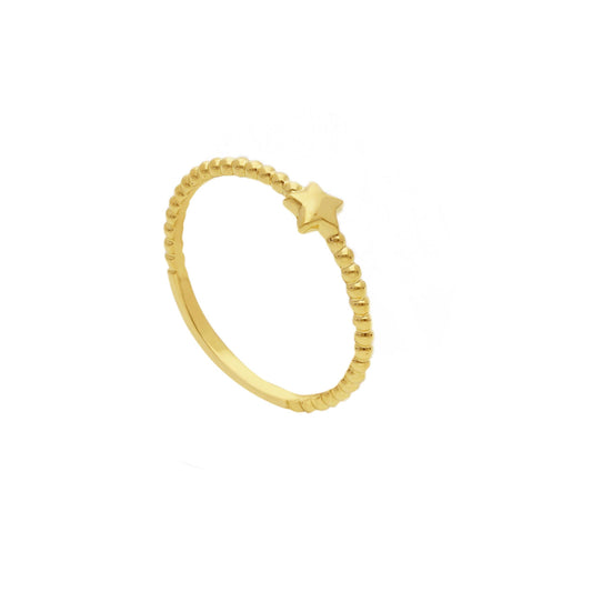 Anello Anello in oro fedina con stella - Gioielli Pavan