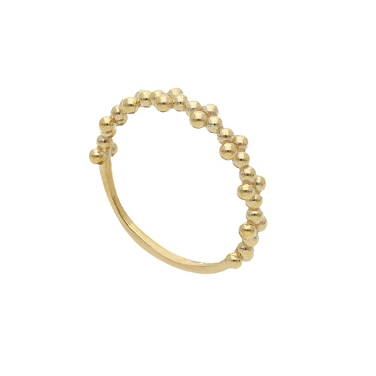 Anello Anello in oro fedina minimal a palline - Gioielli Pavan