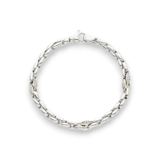Bracciale Bracciale in argento maglia tubolare elementi ovali - Articolo con varianti - Gioielli Pavan
