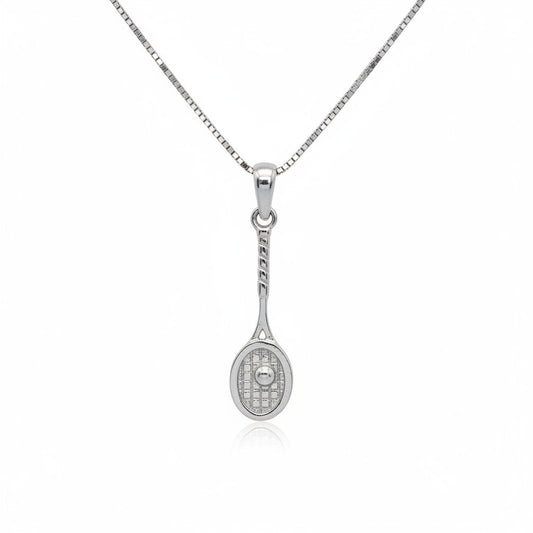 Girocollo Girocollo in Argento 925 con Ciondolo Racchetta da Tennis - Gioielli Pavan