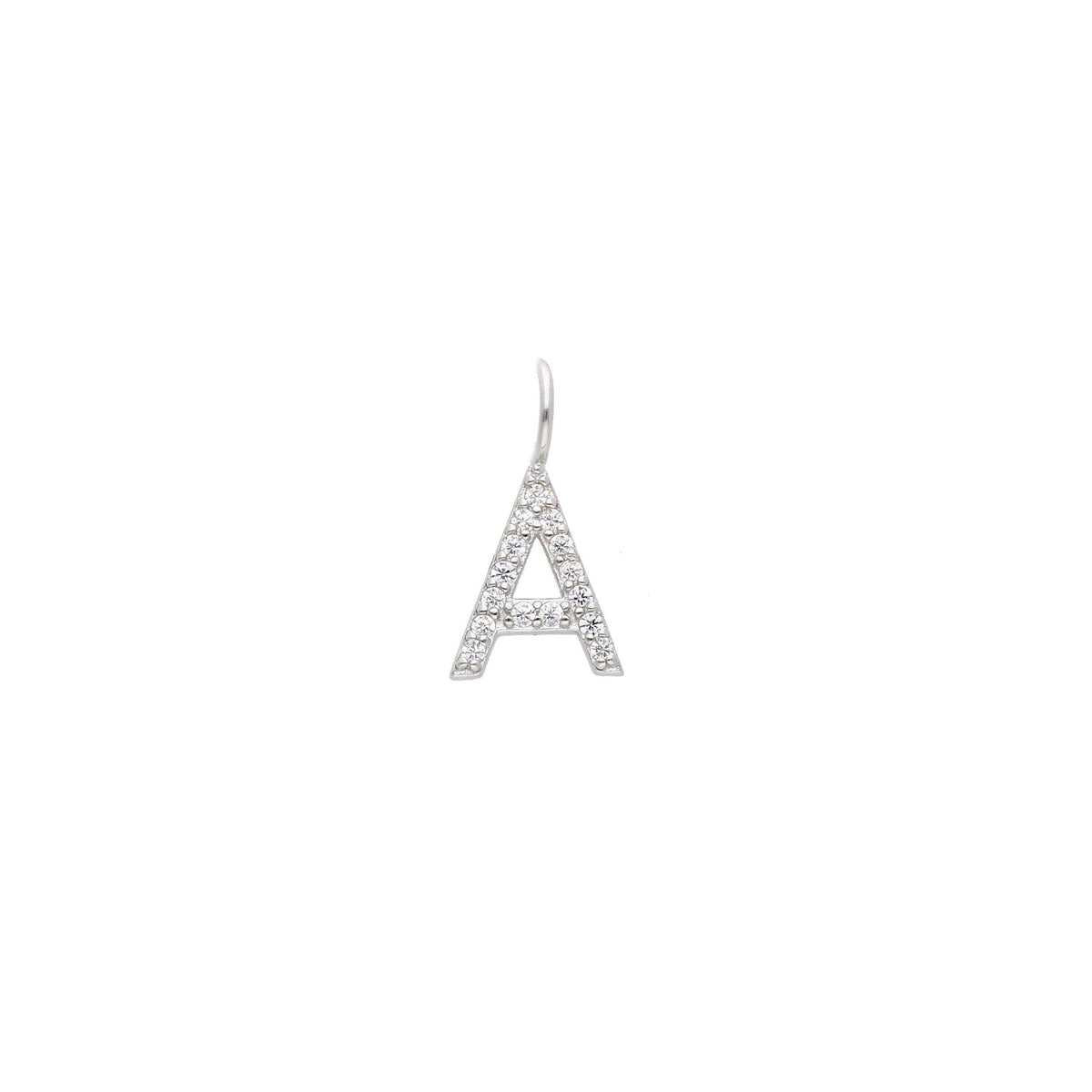 Ciondolo in argento iniziale con zirconi a pavé - Articolo con varianti - Gioielli Pavan