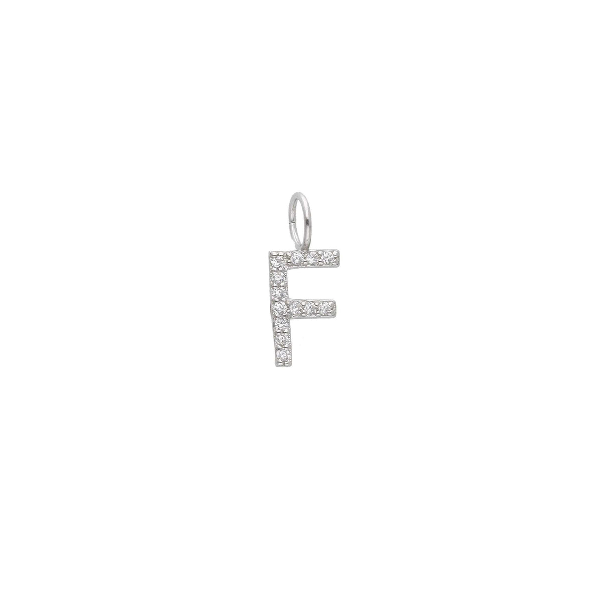 Ciondolo in argento iniziale con zirconi a pavé - Articolo con varianti - Gioielli Pavan
