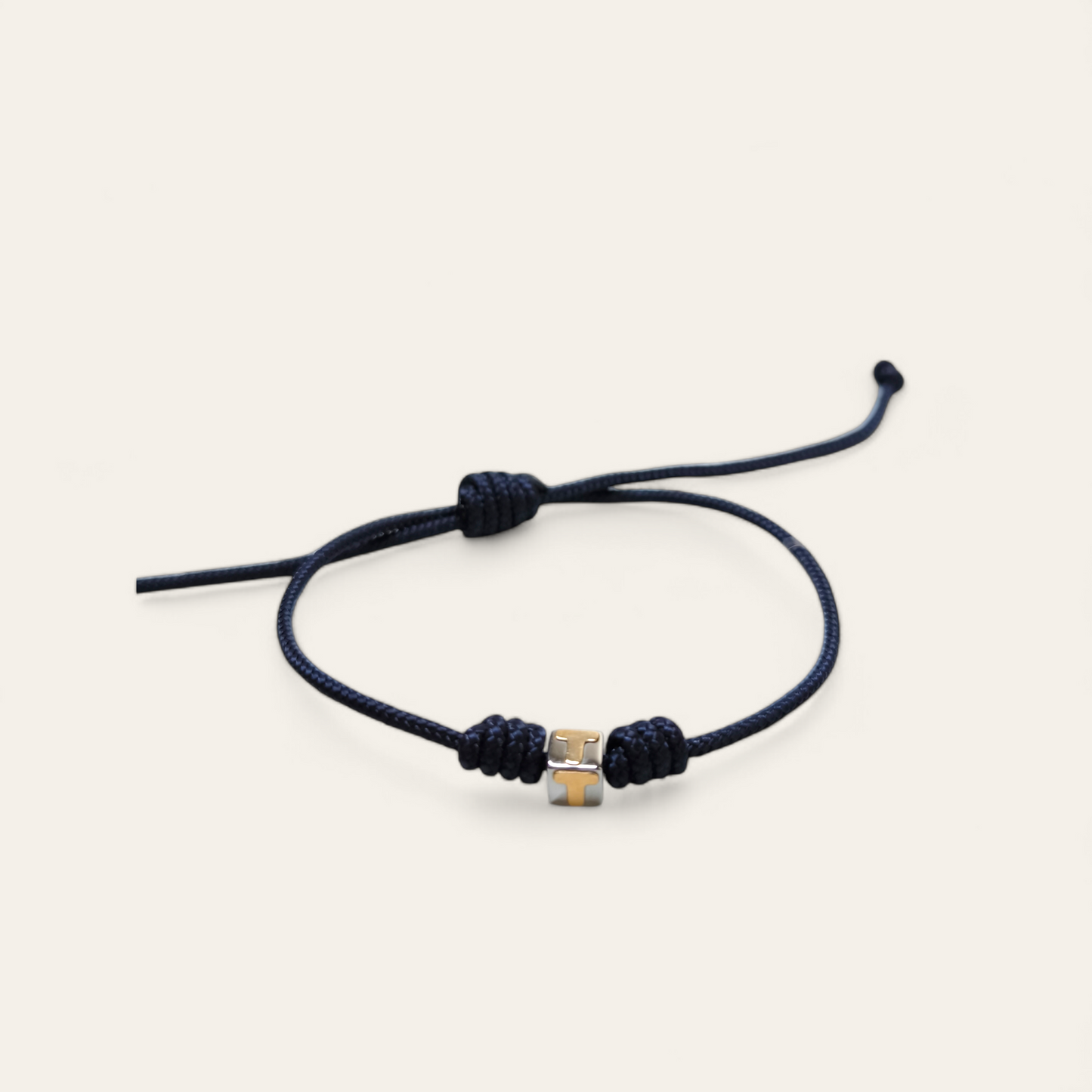 Bracciali Braccialetto Dado lettera T acciaio e oro - Gioielli Pavan