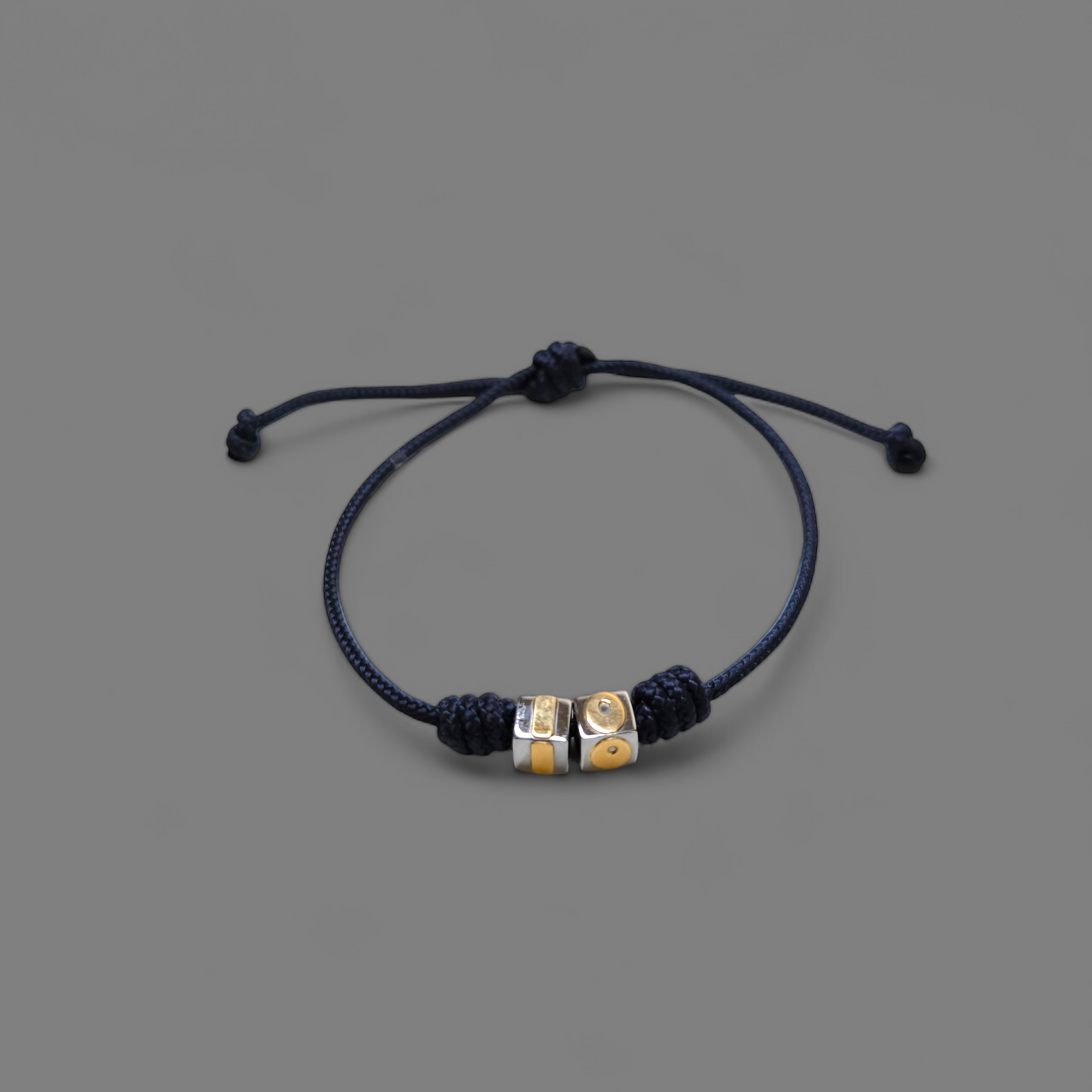 Bracciali Braccialetto Dado lettere IO acciaio e oro - Gioielli Pavan