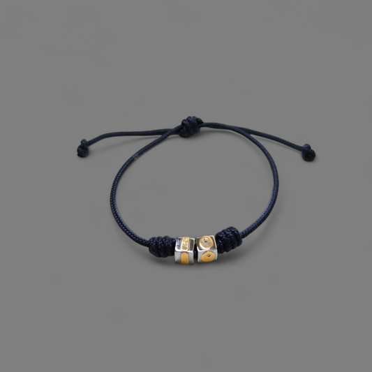Bracciali Braccialetto Dado lettere IO acciaio e oro - Gioielli Pavan
