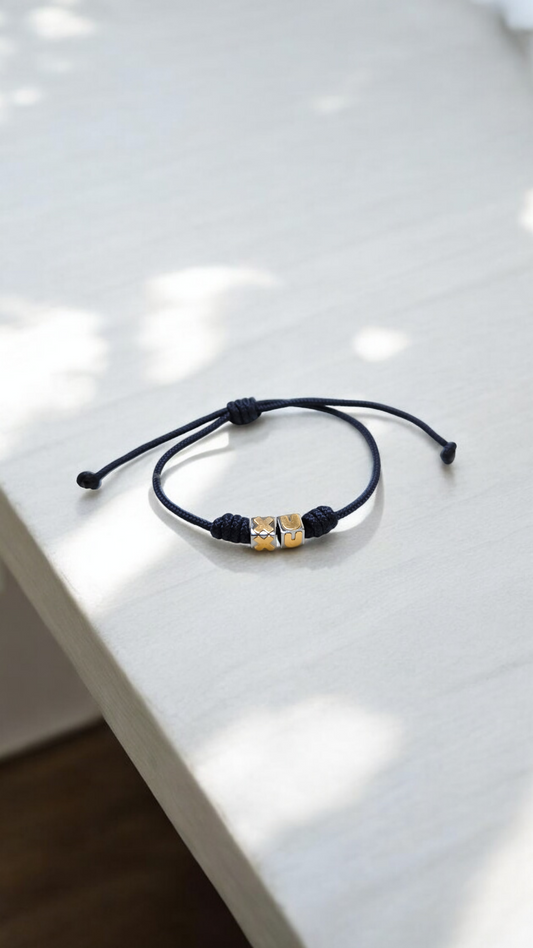 Bracciali Braccialetto Dado lettere XU (foryou) acciaio e oro - Gioielli Pavan