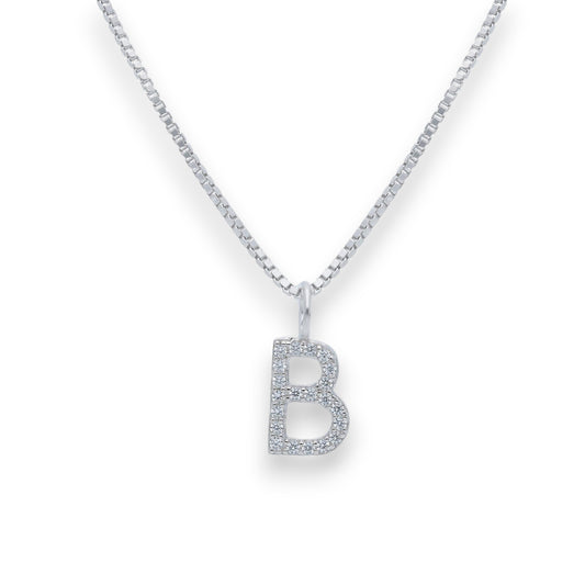 Girocollo Girocollo in argento iniziale con pavé di zirconi - Articolo con varianti - Gioielli Pavan