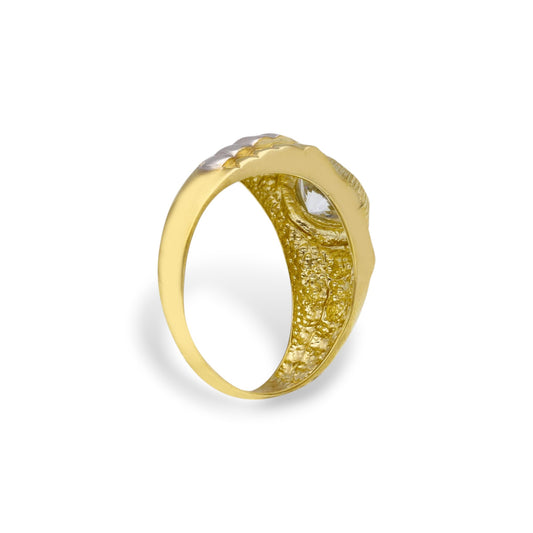 Anello Anello in oro Chevalier solitario due colori con zircone - Gioielli Pavan