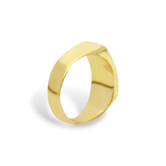 Anello Anello in oro Fascia da uomo con smalto nero - Gioielli Pavan