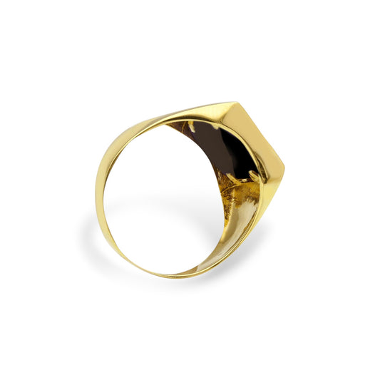 Anello Anello in oro Chevalier da uomo con onice nera - Gioielli Pavan