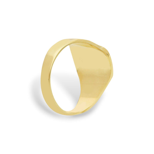 Anello Anello in oro chevalier rettangolare tre colori - Gioielli Pavan