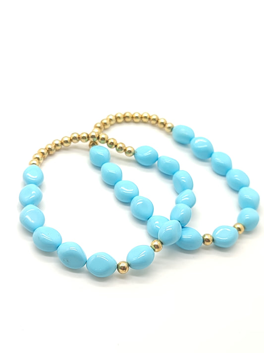 Bracciale Bracciali elastici con turchesi - Gioielli Pavan