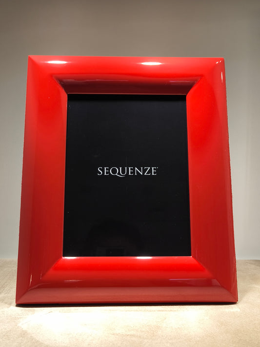 Cornici Portafoto in Alcantara e legno laccato Rosso Sequenze 15x20cm - Gioielli Pavan