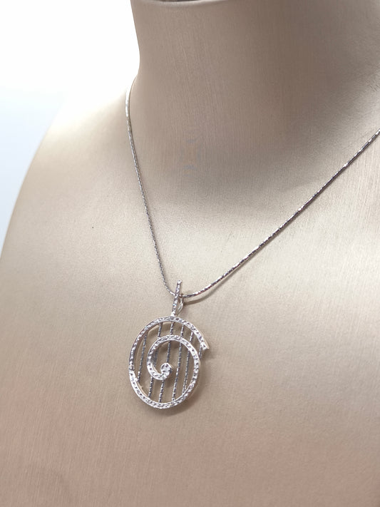 Girocollo Girocollo Recarlo in oro con diamanti spirale - Gioielli Pavan