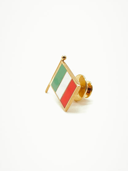 Puntale in argento bandiera dell'Italia 15x10mm