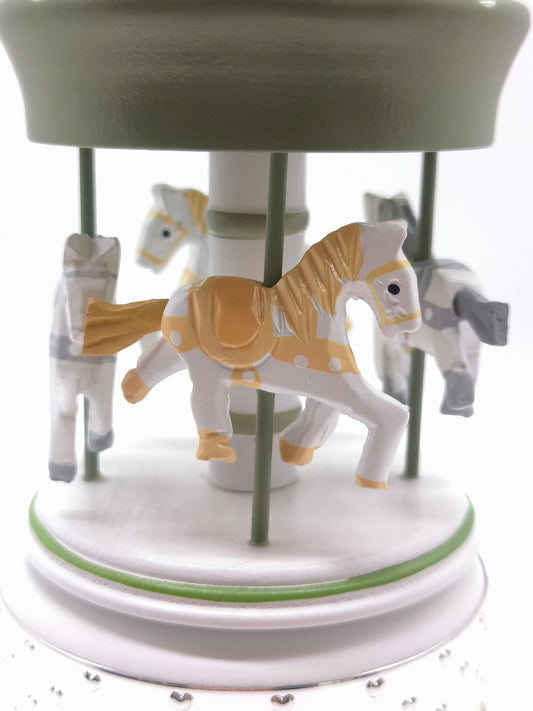 soprammobile Carillon giostrina cavalli green - Gioielli Pavan