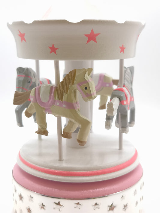 soprammobile Carillon giostrina cavalli pink - Gioielli Pavan