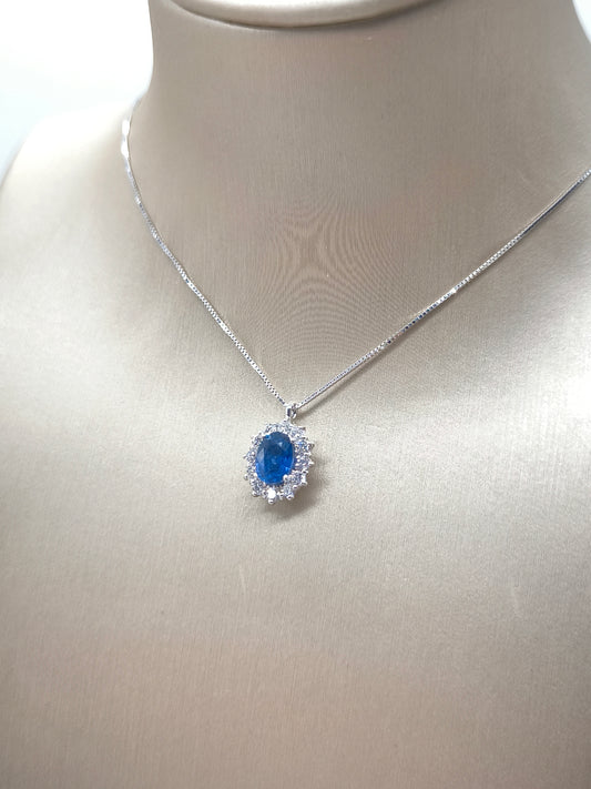 Girocollo Girocollo in oro con zaffiro e diamanti - Gioielli Pavan