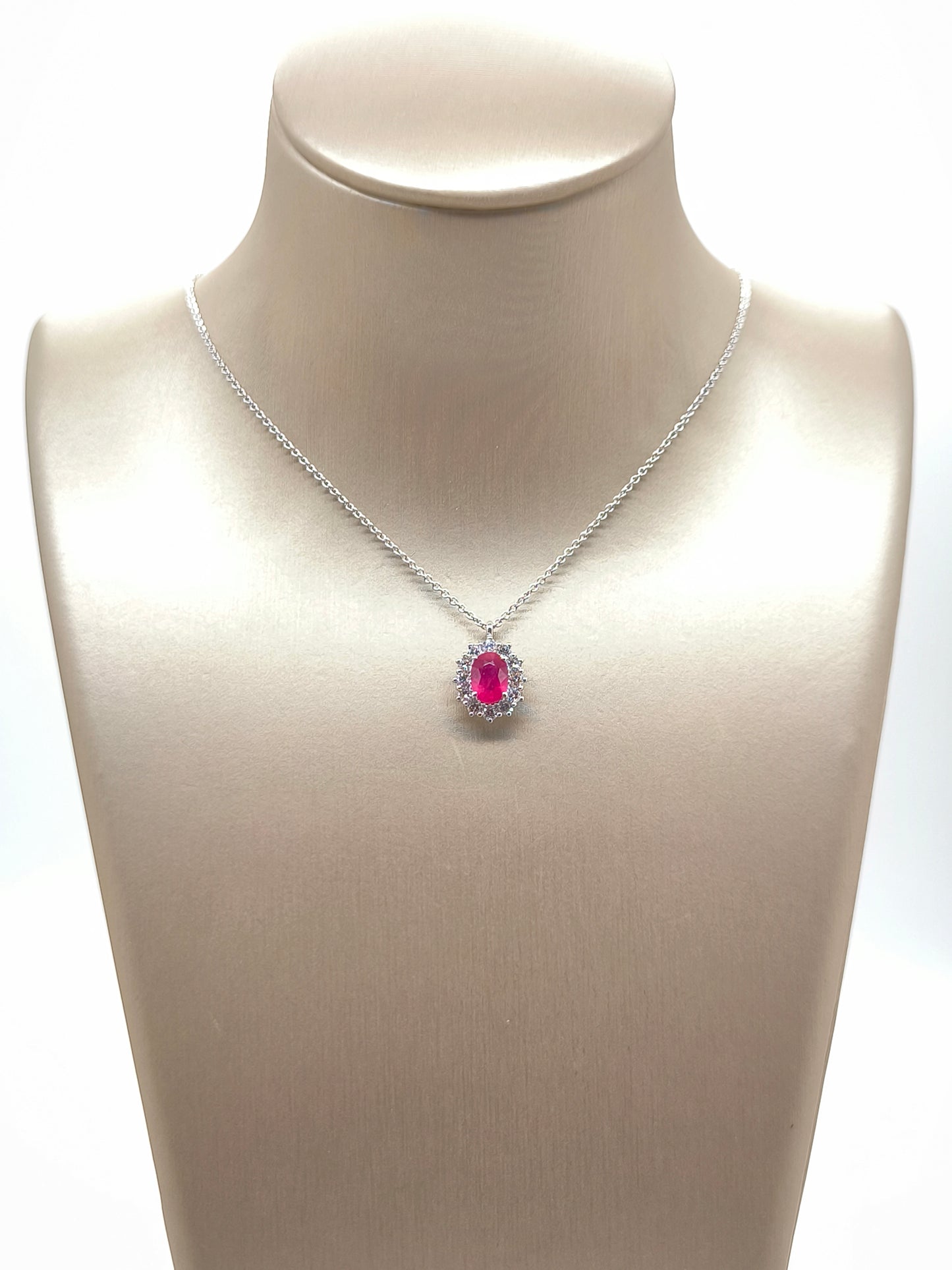 Girocollo Girocollo in oro con rubino e diamanti - Gioielli Pavan