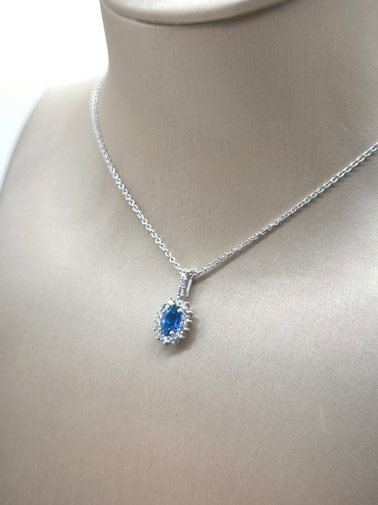 Girocollo Girocollo in oro con zaffiro e diamanti - Gioielli Pavan