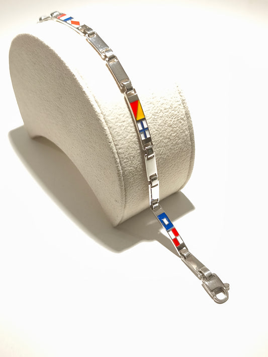 Bracciale Bracciale in argento con bandiere nautiche - Gioielli Pavan