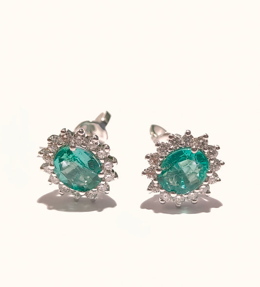 Orecchini Orecchini in oro con smeraldi e diamanti - Gioielli Pavan