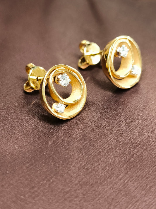 Orecchini Orecchini Dune cubic in oro con diamanti Cammilli - Gioielli Pavan