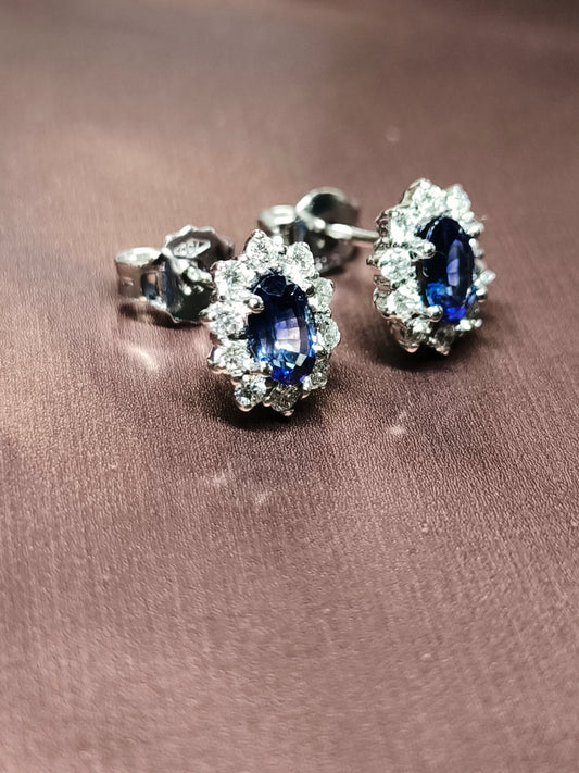 Orecchini Orecchini in oro con diamanti e Zaffiri - Gioielli Pavan