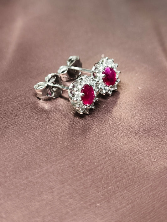 Orecchini Orecchini in oro con diamanti e Rubini - Gioielli Pavan