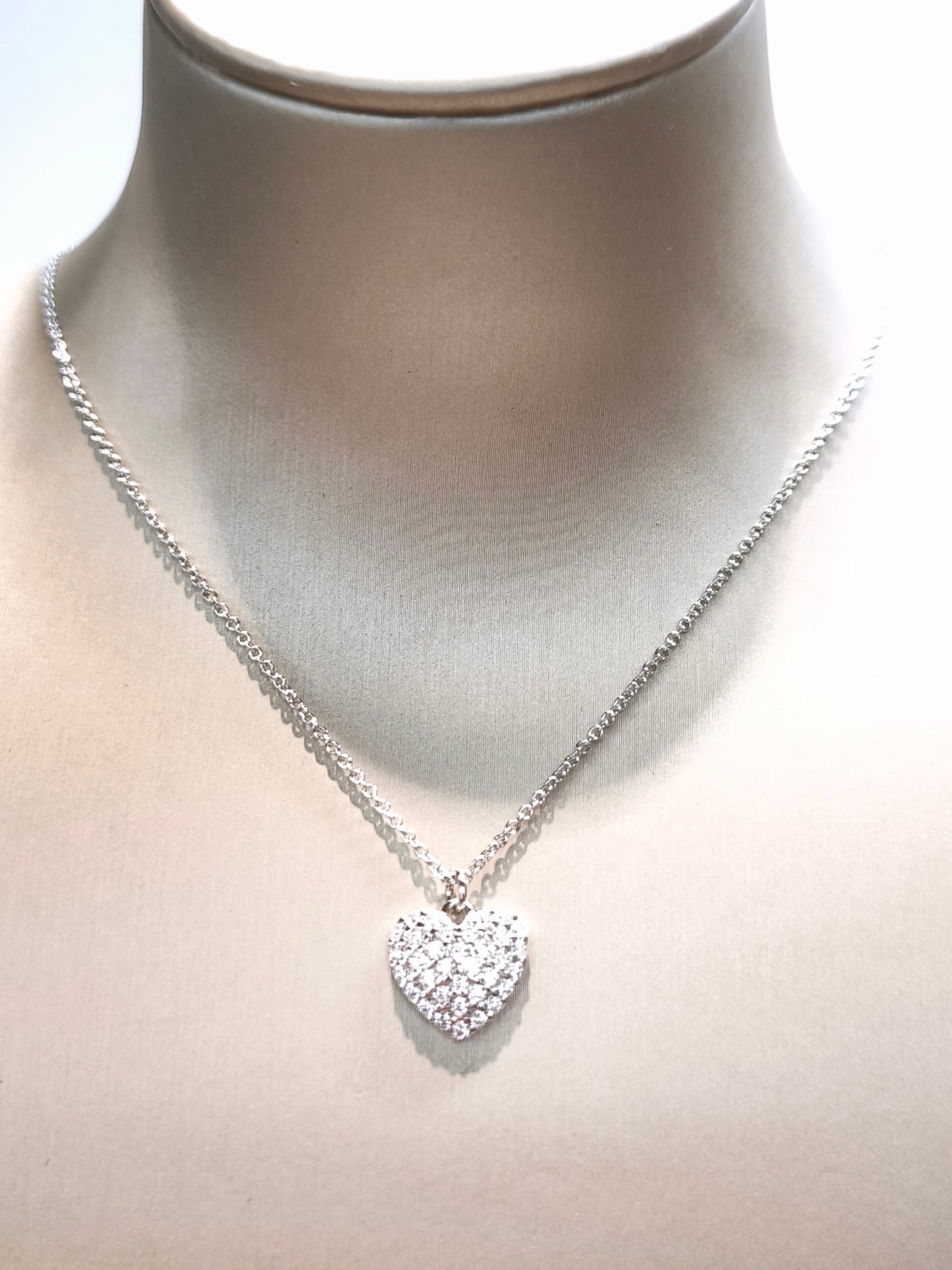 Girocollo Girocollo Cuore in Argento 925 con Zirconi Pavé - Gioielli Pavan