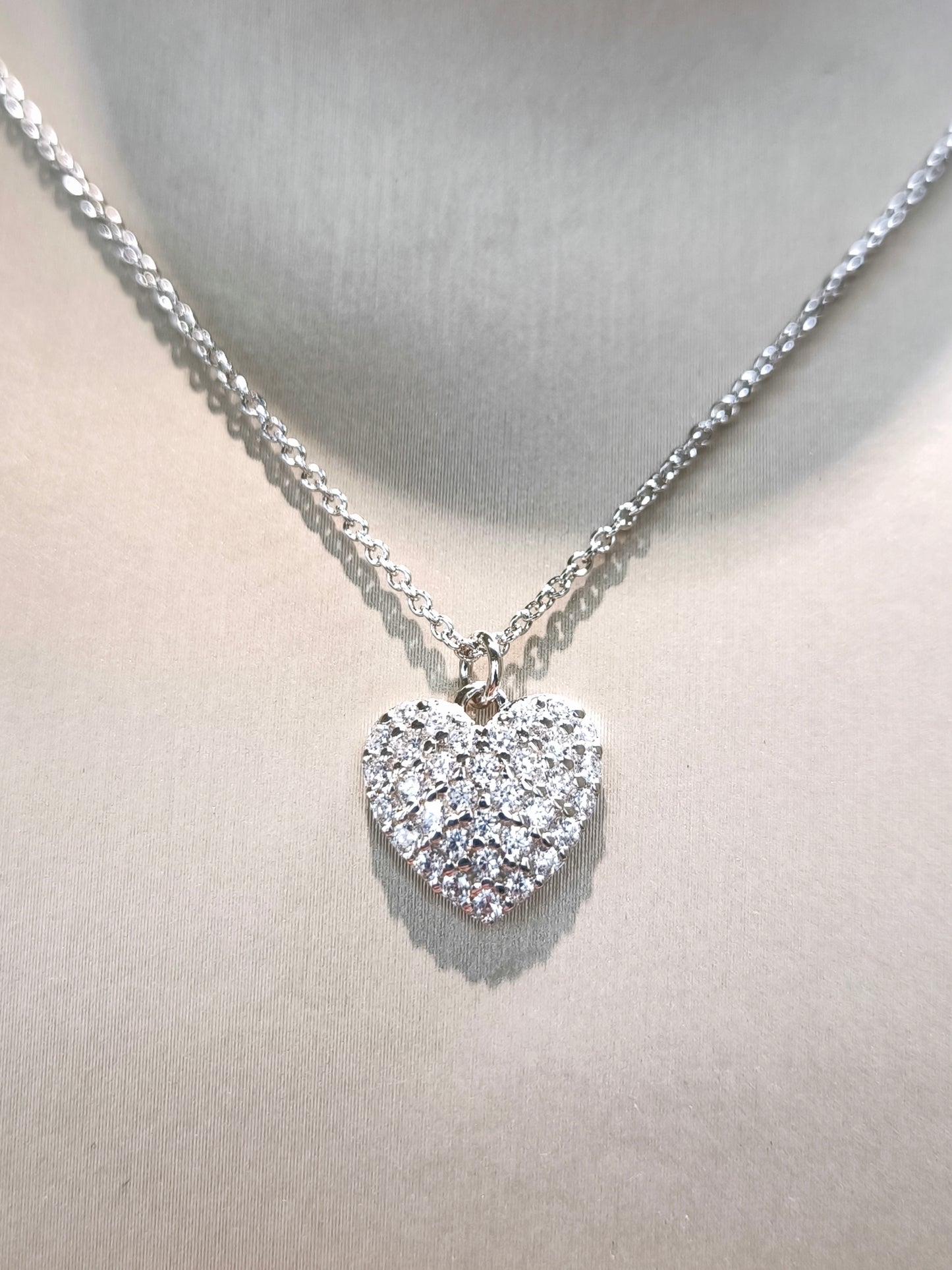 Girocollo Girocollo in argento con cuore a pavé - Gioielli Pavan