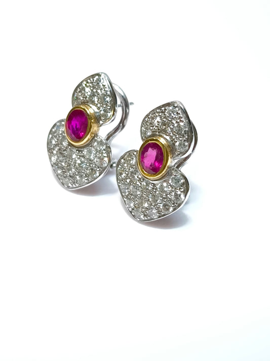 Orecchini Orecchini in oro con rubini e diamanti - Gioielli Pavan