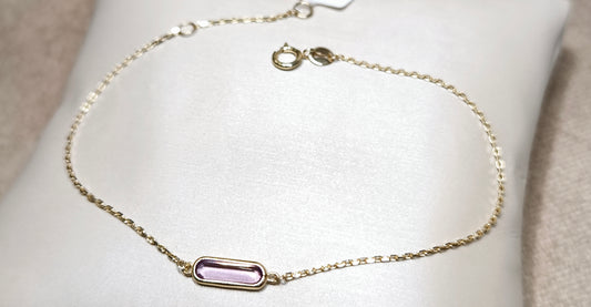 Bracciale in oro 9kt con ametista - Gioielli Pavan
