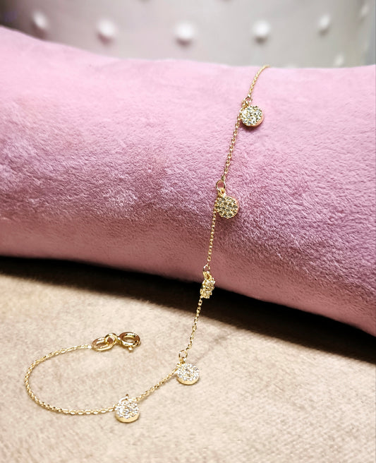 Bracciale in oro 9kt con pavé di zirconi - Gioielli Pavan