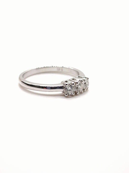 Anello Anello in oro trilogy con diamanti 0,45ct - Gioielli Pavan