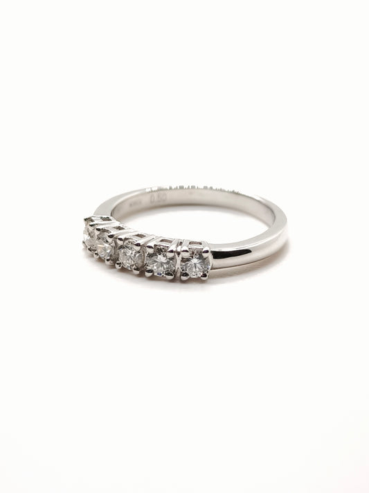 Anello Anello in oro mezza fede con diamanti 0,50ct - Gioielli Pavan