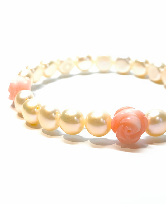 Bracciale Bracciale elastico con Perle e Coralli - Gioielli Pavan