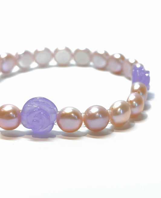 Bracciale Bracciale elastico con Perle e Giada - Gioielli Pavan