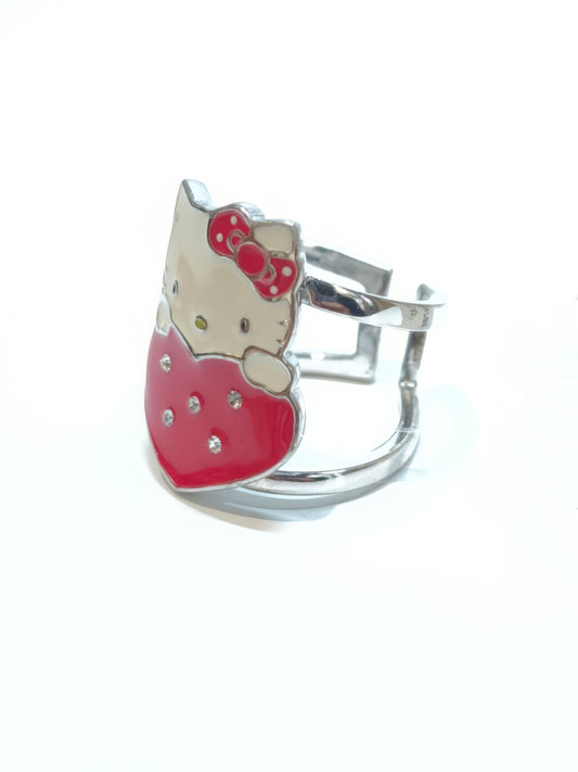 Anello Anello argento Hello Kitty heart - Gioielli Pavan