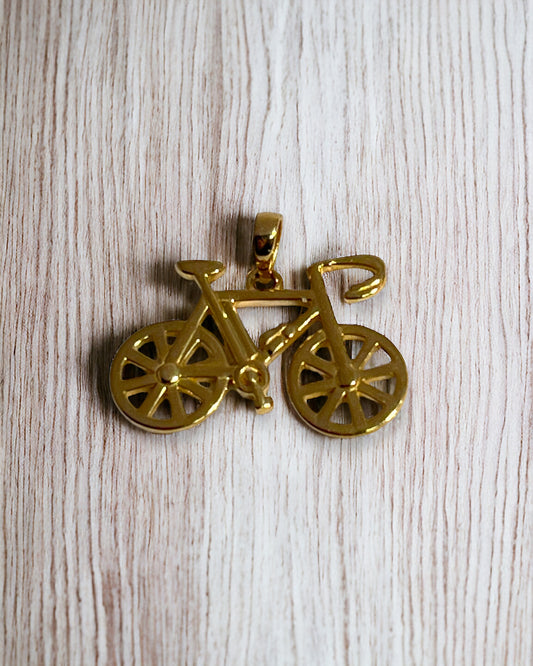 Ciondolo in oro giallo bicicletta