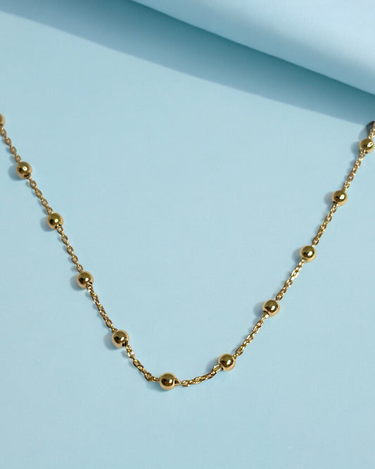 Girocollo Catenina oro giallo palline rollina - Gioielli Pavan