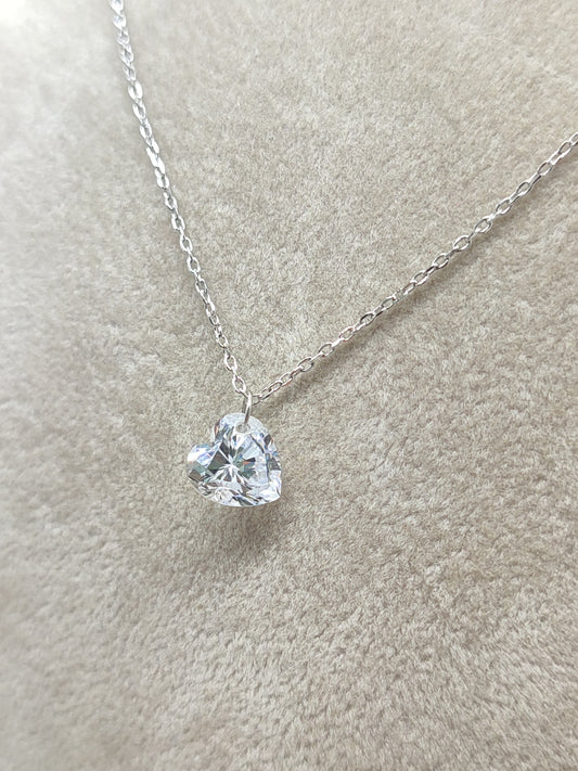 Girocollo Girocollo in argento con cuore forato bianco - Gioielli Pavan