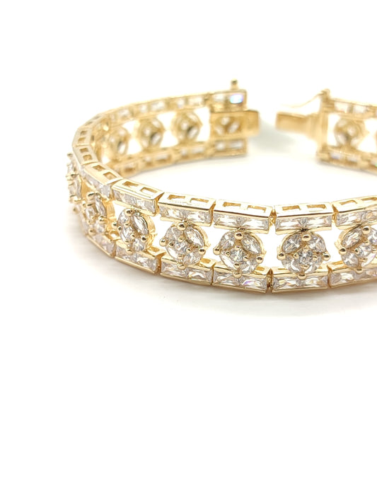 Bracciale Bracciale in argento con zirconi semi rigido - Gioielli Pavan