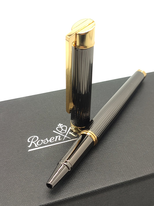 Penna Rosenthal sfera gessata nera - Gioielli Pavan