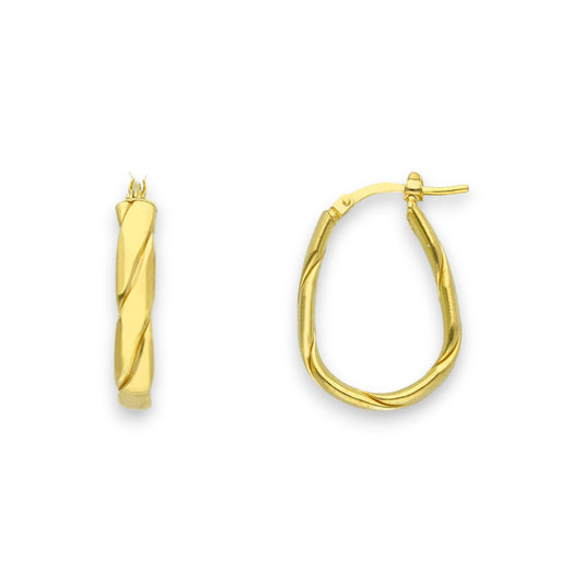 Orecchini Orecchini in argento ovali con lavorazione a onde - Gioielli Pavan