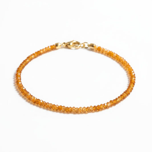 Bracciale Bracciale in Oro Giallo 9k con Grossularia (Granato Mandarino) - Gioielli Pavan